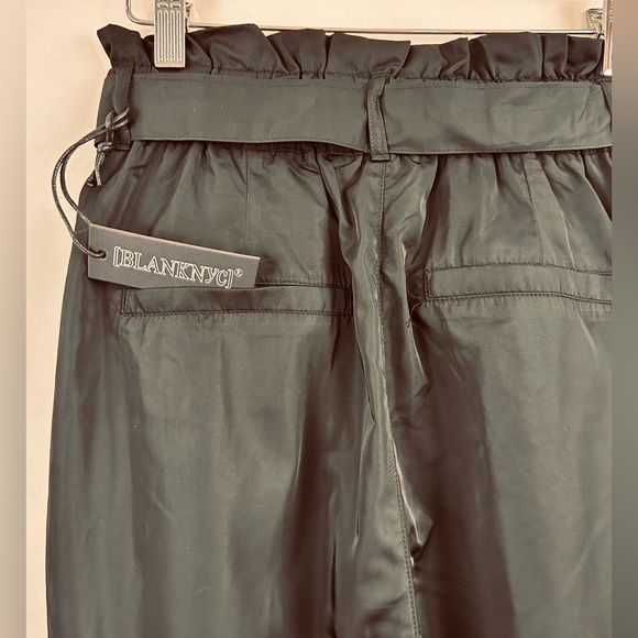 [BLANKNYC] Womens Black Nylon Paper Bag Pants/Joggers/Cargo Belted NWT - Picture 9 of 12